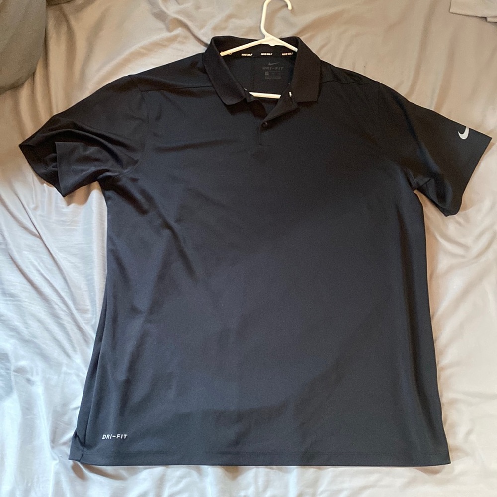 Nike Mens Dry Fit Golf Shirt - Black